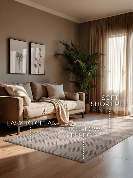 ELLE Decoration, Kusový koberec Perles 106183 Cream Beige z kolekce Elle, 120x170, béžová, ložnice