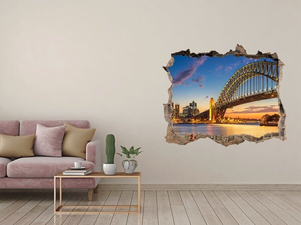 Díra 3D ve zdi nálepka Panorama Sydney nd-k-138664692