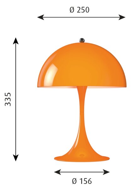 Stolní lampa Panthella 250 "Orange" Louis Poulsen
