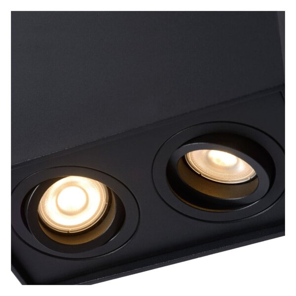 Lucide 22953/02/30 stropní bodové svítidlo Tube 2x50W | GU10 - černá, nastavitelné, stmívatelné