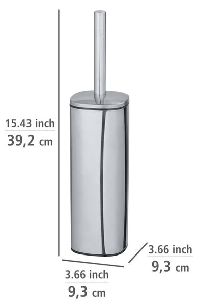 Toaletní kartáč ve stříbrné barvě Wenko Alassio