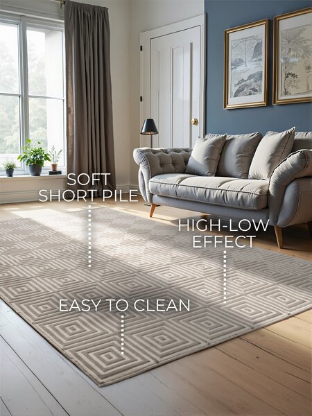 ELLE Decoration, Kusový koberec Perles 106184 White Cream z kolekce Elle, 120x170, béžová, ložnice