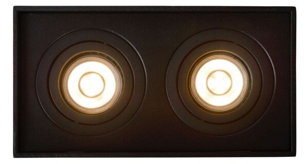 Lucide 22953/02/30 stropní bodové svítidlo Tube 2x50W | GU10 - černá, nastavitelné, stmívatelné