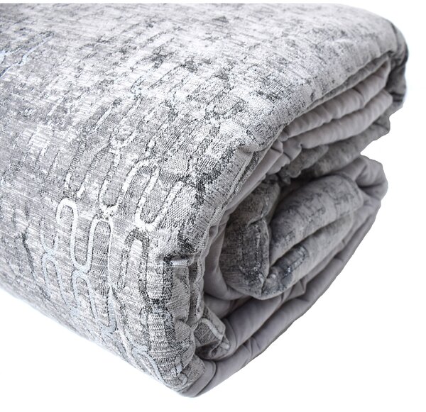 Textil Antilo Přehoz na postel Abby Grey v sadě se 2 povlaky polštářů, šedý, 270x270 cm Rozměr: 270x270 cm