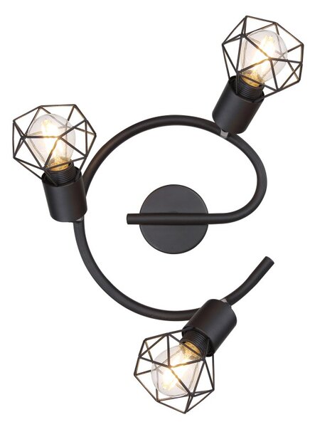 Globo 54802S-3 přisazené stropní svítidlo Xara 3x40W | E14 - černá