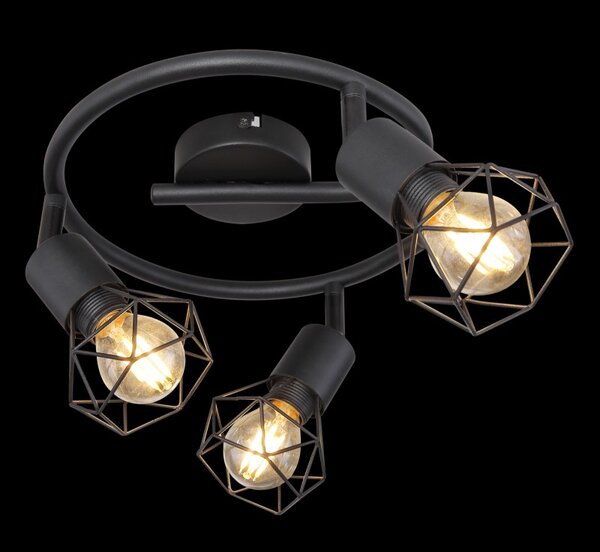 Globo 54802S-3 přisazené stropní svítidlo Xara 3x40W | E14 - černá