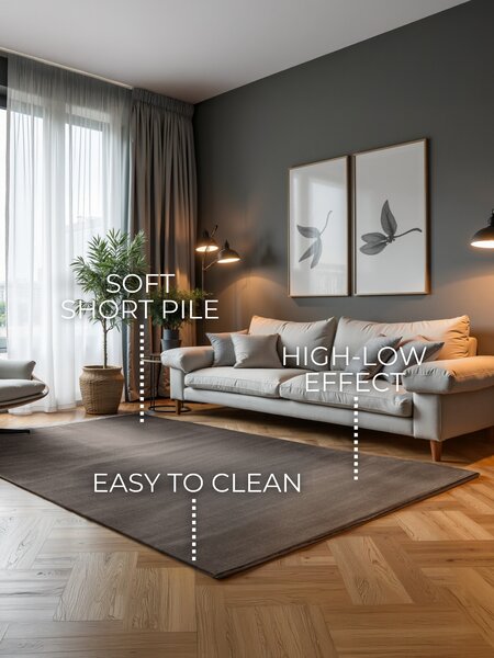 ELLE Decoration, Kusový koberec Perles 106187 Cream Anthracite z kolekce Elle, 120x170, šedá, ložnice