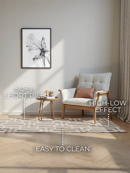 ELLE Decoration, Běhoun Perles 106188 Cream z kolekce Elle, 80x240, béžová, ložnice