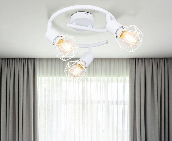Globo 54802W-3 přisazené stropní svítidlo Xara 3x40W | E14 - bílá