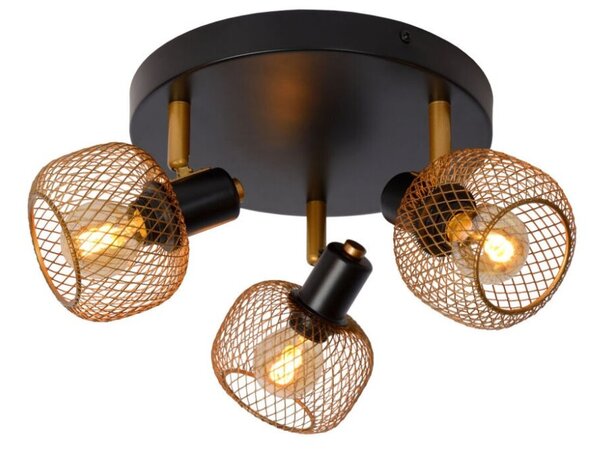 Lucide 77978/13/02 stropní bodové svítidlo Maren 3x40W | E14 - mosazná, nastavitelné, stmívatelné