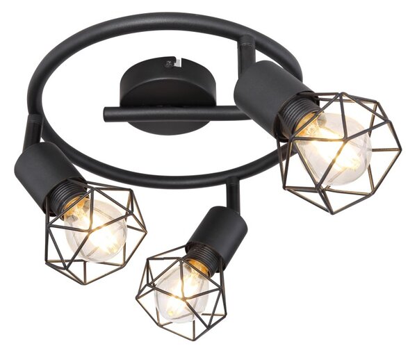 Globo 54802S-3 přisazené stropní svítidlo Xara 3x40W | E14 - černá
