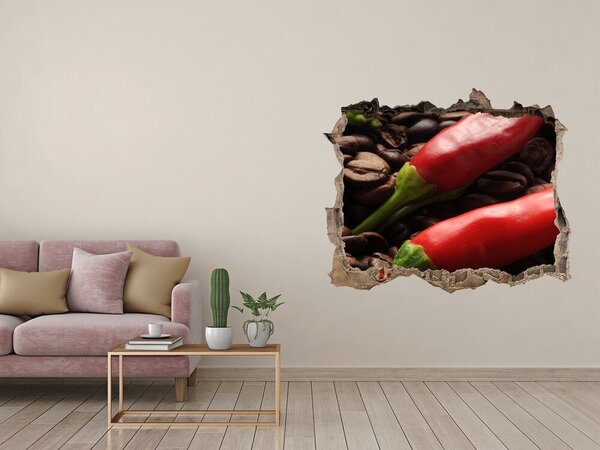 Nálepka 3D díra na zeď Chilli a kváa nd-k-171908547