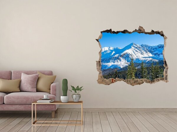 Díra 3D ve zdi nálepka Panorama Tatry nd-k-181484516