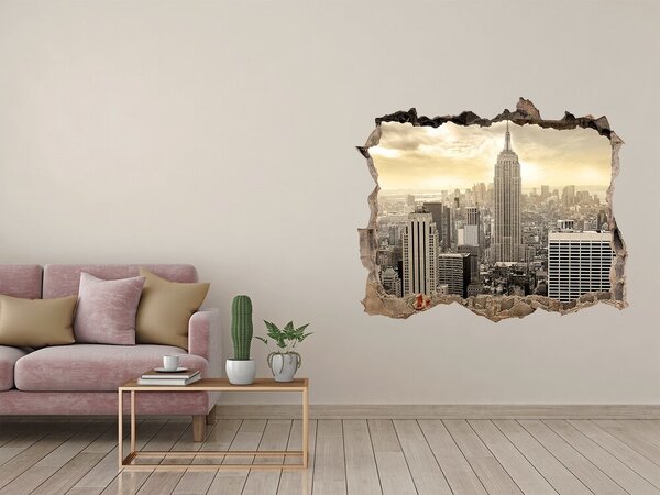 Fototapeta díra na zeď 3D Manhattan New York nd-k-18341458