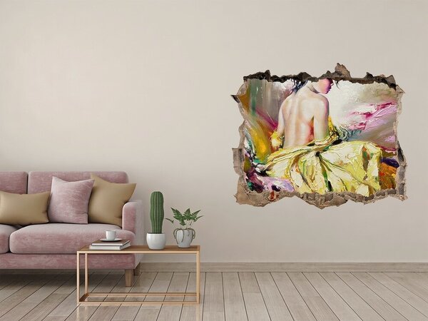 Díra 3D fototapeta nástěnná Polonahá žena nd-k-21651193