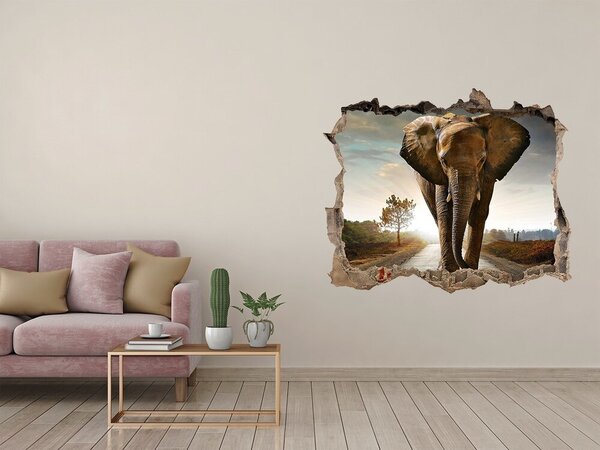 Díra 3D fototapeta na stěnu Slon nd-k-25742331