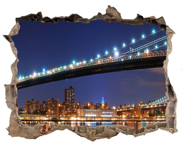 Fototapeta díra na zeď 3D Manhattan New York nd-k-24236764