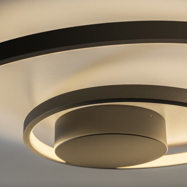 Ideal lux 365053 LED přisazené stropní svítidlo OZ | 52W integrovaný LED zdroj | 2560lm | 3000K | černá