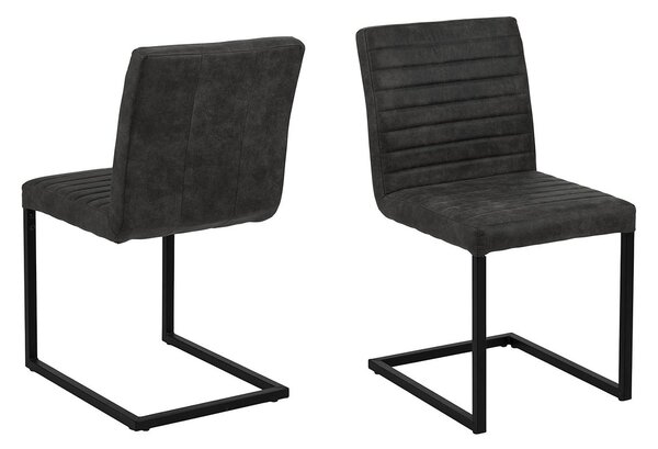 ACTONA Sada 2 ks − Jídelní židle Michelle − šedá 88 × 58 × 49 cm