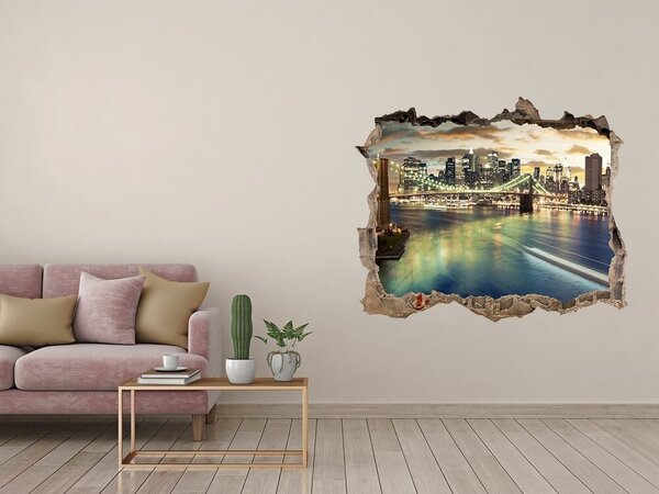 Fototapeta díra na zeď 3D Manhattan New York nd-k-30806367