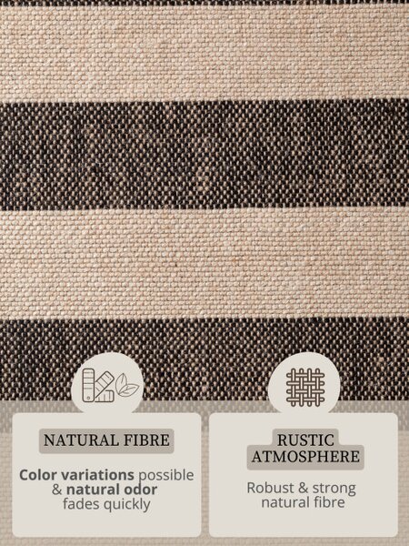 Koberec Hanse Home Handloom 1.0 PLAYA přírodní / bílý / černý