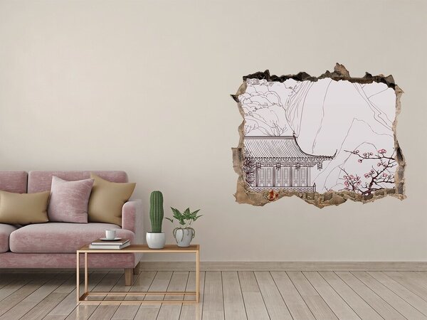 Díra 3D fototapeta nálepka Čínská příroda nd-k-33354243