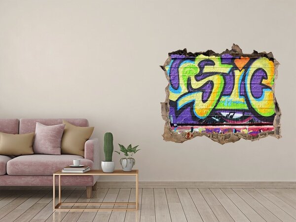 Foto fotografie díra na zeď Graffiti na zdi nd-k-35334912