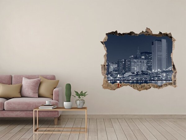 Fototapeta díra na zeď 3D Manhattan New York nd-k-37762397