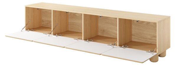 Televizní stolek Arlo 200 cm čtyřdveřový - dub vicenza