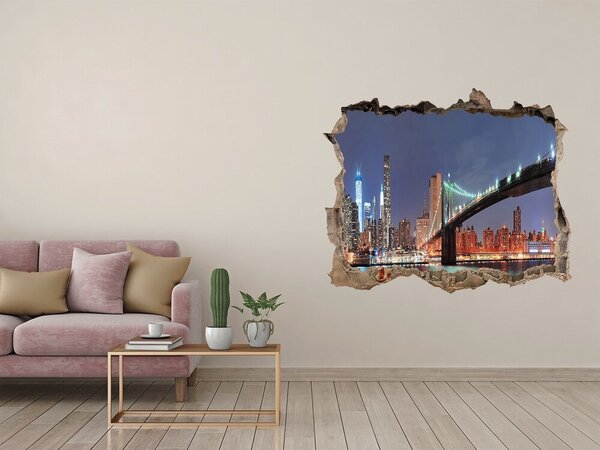 Fototapeta díra na zeď 3D Manhattan New York nd-k-39113781