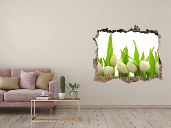 Samolepící nálepka na zeď Bílé tulipány nd-k-40774643