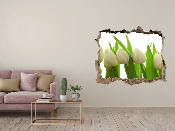 Samolepící nálepka na zeď Bílé tulipány nd-k-40774671