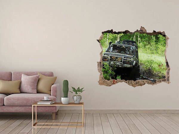 Foto fotografie díra na zeď Jeep v lese nd-k-4134018