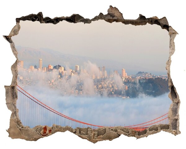 Fototapeta díra na zeď 3D Most San Francisco nd-k-4223048