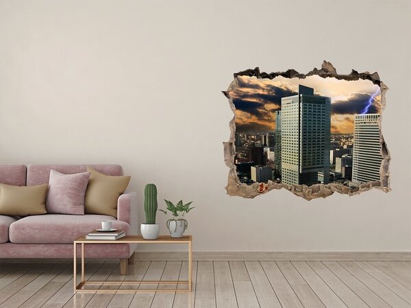 Fototapeta díra na zeď 3D Bouře Varšava nd-k-41880517