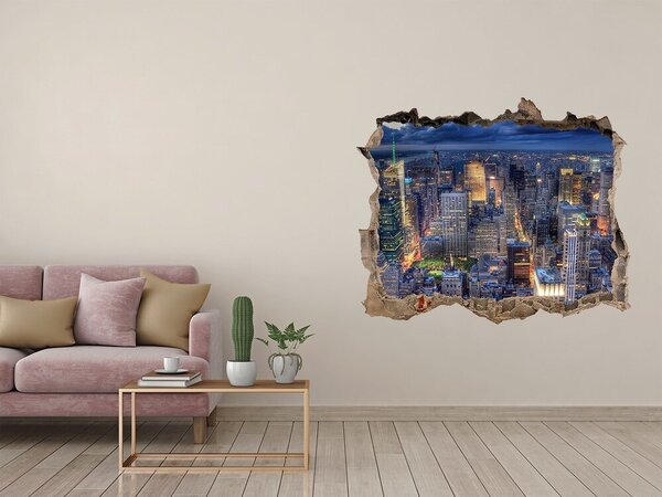 Fototapeta díra na zeď 3D New York z ptačího pohledu nd-k-43839056