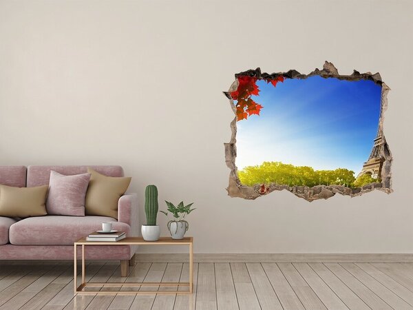 Fototapeta díra na zeď 3D Eiffelova věž Paříž nd-k-44409283