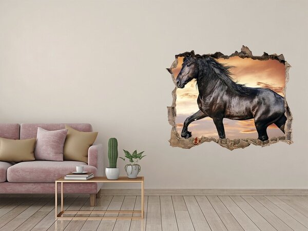Díra 3D fototapeta na stěnu Cválající kůň nd-k-45203916