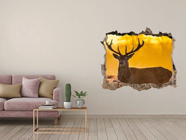 Díra 3D fototapeta na stěnu Jelen východ slunce nd-k-48250553