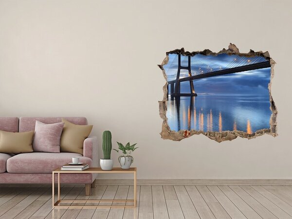 Fototapeta díra na zeď 3D Osvětlený most nd-k-48644304