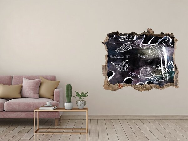 Díra 3D fototapeta nástěnná Motýli ve sklenici nd-k-50622699