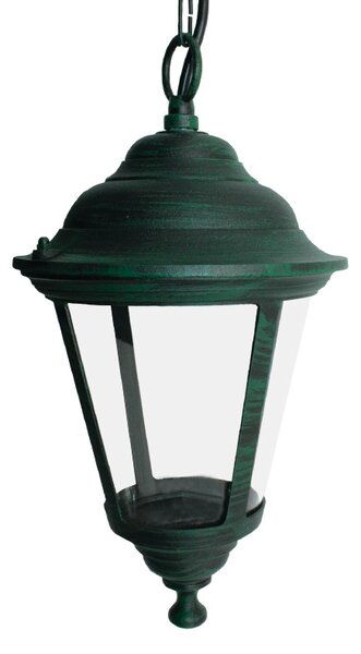 ACA Lighting Venkovní závěsná lucerna HI6225V max. 60W/E27/IP45, Green-black