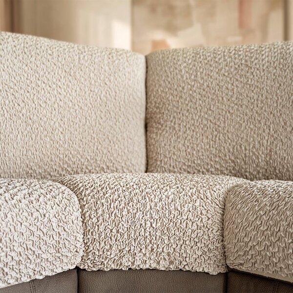Bielastické potahy MODULO béžové sedák S (40-59 cm x 50-80 cm)