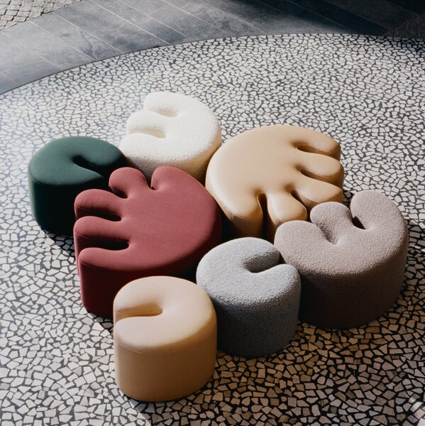 HEM Pouf Palma Small, Eggshell