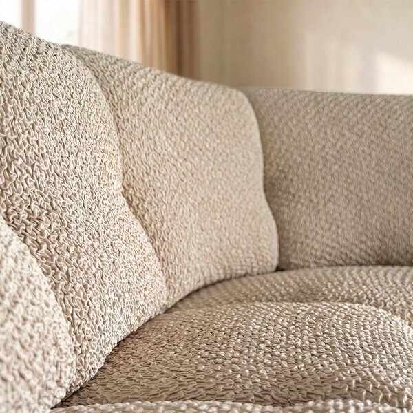 Bielastické potahy MODULO béžové sedák S (40-59 cm x 50-80 cm)