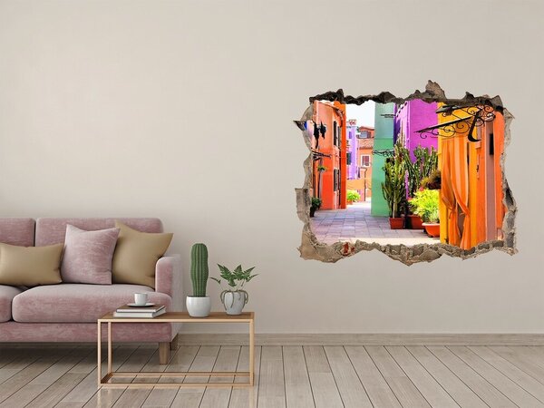 Fototapeta díra na zeď 3D Barevné uličky nd-k-51805031