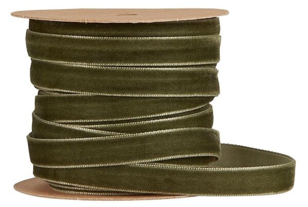 Ib Laursen Sametová stuha Moss Green - 10 m IBL351