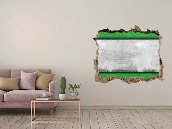Díra 3D fototapeta nálepka Zelená stěna nd-k-51823590