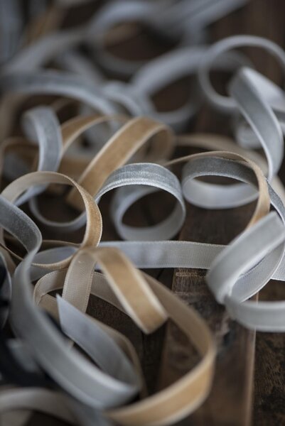 Ib Laursen Sametová stuha Clay - 10 m IBL350