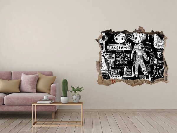 Foto fotografie díra na zeď Graffiti nd-k-53556779